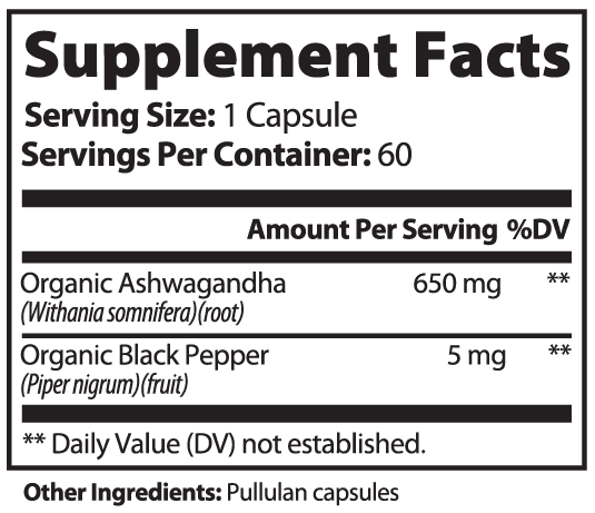 Organic Ashwagandha Capsules